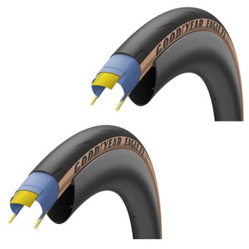 Goodyear Eagle F1 Road Tyre Twin Pack - 700c x 25mm - Tan
