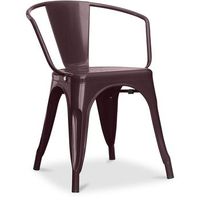 silla de comedor con reposabrazos - acero - nueva edicion - stylix  bronce