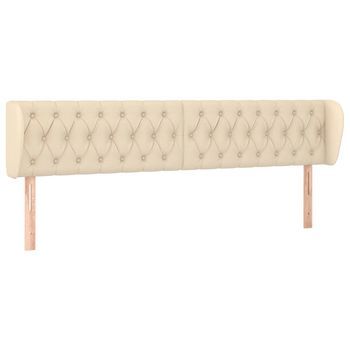 Cabecero Cama | Panel De Cabecera De Tela Color Crema 183x23x78/88 Cm