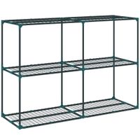 soporte para plantas 143x48x100 cm verde oscuro