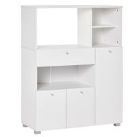 aparador auxiliar para microondas 90x40x120 cm blanco