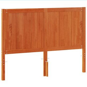 Cabecero Cama Mueble De Dormitorio De Cama Madera Maciza De Pino Cera 135 Cm Marrón M02_0005735
