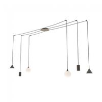 lampara de techo madri negro 6 luces