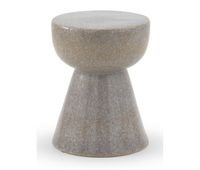 taburete  auxiliar ceramica color gris claro
