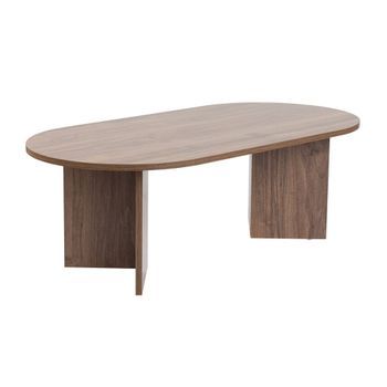 Mesa De Centro Mindanao Wellhome Acabado Nogal 119x60x40cm