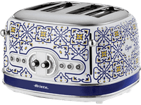 tostadora - ariete capri 1630w 4 ranuras rebanadas 6 niveles de tostado azulblanco