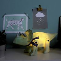 wood effect triceratops light