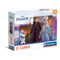 clementoni - puzzle infantil frozen 4 con 12 cubos 127x167x45 cm 411924