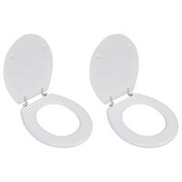 asiento inodoro con tapas 2 piezas mdf blanco vidaxl