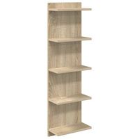 estante de pared roble sonoma 30 x 15 x 100 cm vidaxl
