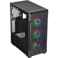 corsair icue 220t mid-tower atx pc case - black black