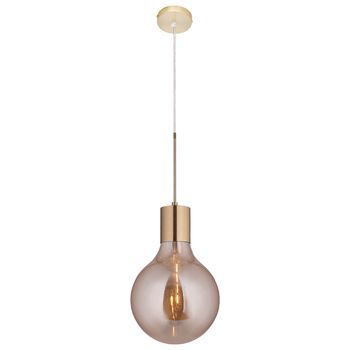 Lámpara Colgante Lumineca Laugo 30x50 Cm Ámbar