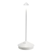 lampara de mesa led recargable blanca zafferano ip54