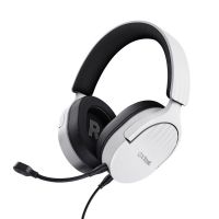 auriculares trust gxt 489 fayzo con cable usb y jack 35 mm para gaming microfono extraible negros y blancos