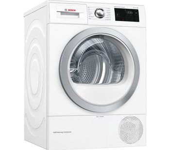 BOSCH Serie 6 WTWH7660GB WiFi-enabled 9 kg Heat Pump Tumble Dryer - White, White