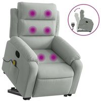 sillon reclinable de masaje  sillon de salon  silla elevable terciopelo gris claro