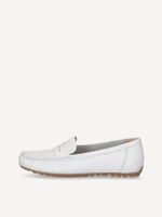 caprice moccasin white made of leather without heel size 41
