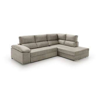 Sofa cama chaise longue fiorella  gris derecha