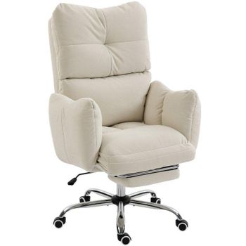 Silla de Oficina Rolipo con Reposapiés, Giratoria Ergonómica con Función de Balanceo