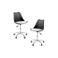 pack 2 sillas neo - negro y blanco