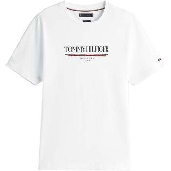 Tommy Hilfiger Camiseta Logo Crew Graphic T-Shirt White para hombre