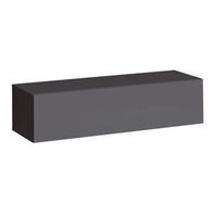 mueble de tv suspendido 120 cm r gris r coleccion switch r acabados brillantes r diseno moderno