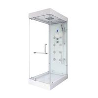 ducha de vapor con cascada e iluminacion led diseno m - 80 x 120 cm