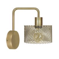 aplique de pared brazo metal dorado pantalla dorado