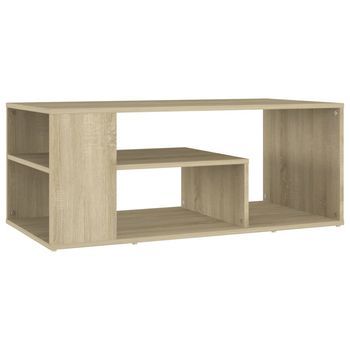 Mesa De Café | Mesa De Centro Madera Contrachapada Roble Sonoma 100x50x40 Cm