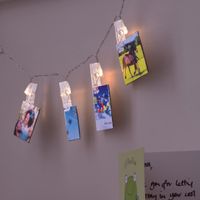 photo peg string lights warm white