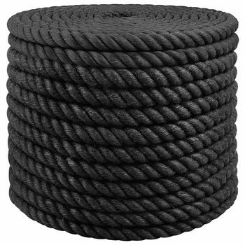 Cuerda De Yute 20 Mm Negro 100% Yute Tossa Vidaxl