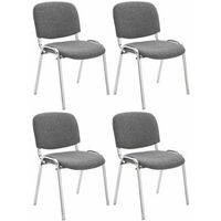 set de 4 sillas confidente ken chrom tela gris 64x54x79 cm clp