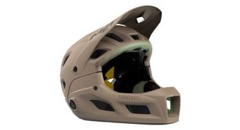 Casco met parachute mcr mips beige verde mentonera extraible