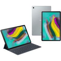 samsung galaxy tab s5e 105 tablet  105 galaxy tab s5e keyboard folio bundle - 128 gb silver silver