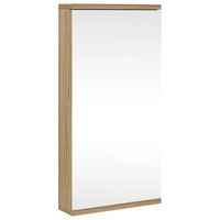mueble de bano de esquina con espejo roble 30x24x60 cm vidaxl