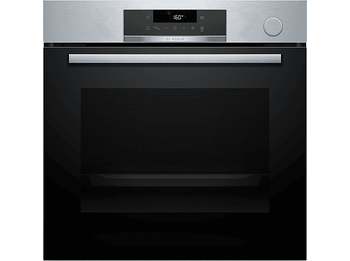 Horno a vapor - Bosch HRG532ES3, Serie 4, Multifunción, Aquálisis, 71 l, 60 cm, 3D Hotair, Panel trasero autolimpiante, Inox