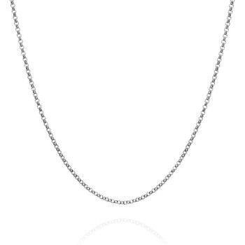 Jorge Revilla Collar Cadena de plata de ley 45 cm para mujer