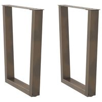 patas para mesa de comedor en forma de v 2 unidades acero natural 60 x 72-733 cm vidaxl