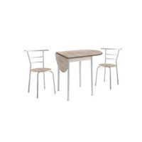 conjunto mesa extensible y 2 sillas para cocina y comedor