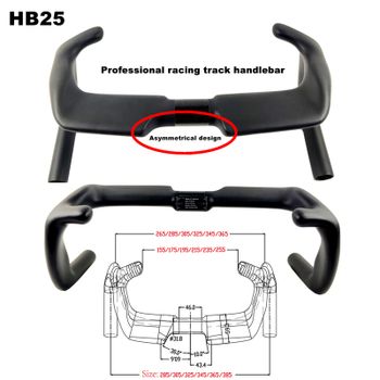 Manillar de Ciclismo de Pista BIKEDOC HB25 de 305 mm, Fibra de Carbono, Manillar de Bicicleta de Carretera, Manillar de Bicicleta de Contrarreloj, Acabado Mate UD, 31.8 mm