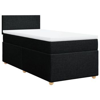 Cama Tapizada 200x100x100,5 Cm Tejido - Negro