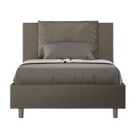 cama para adultos moderna con cojines acolchados de piel sintetica anja-color marron-ropa de cama 120x190 cm