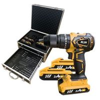 taladro percutor a bateria 20v 2ah y maletin de aluminio con 50 accesorios - motor sin escobillas - 45nm par maximo - incluye 3 baterias blim