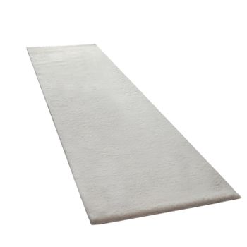 Alfombra de piel Fluffy crema 80x300 cm