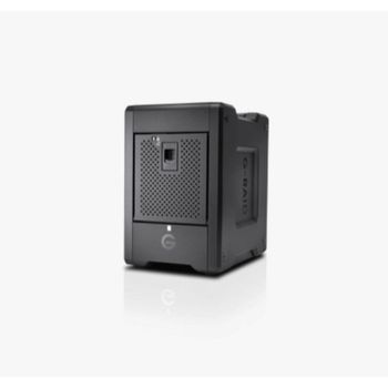 Caja para discos Sandisk G-RAID Shuttle 4 4 bahías Aluminio Negro RAID USB-C Thunderbolt