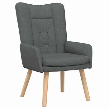 Sillón Gris Oscuro 63 X 67 X 94 Cm Tela Y Contrachapado Vidaxl