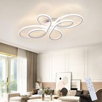 lampara de techo led moderna regulable con control remoto moldura de mariposa para pasillo zmh