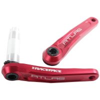 race face atlas 30mm mtb alloy crank arms - 175mm - red