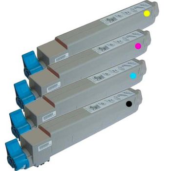 Compatible Multipack OKI C9655HDTN Printer Toner Cartridges (4 Pack) -43837132