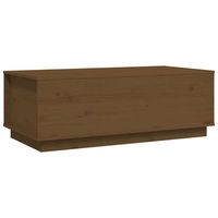 mesa de centro madera maciza de pino marron miel 100x50x35 cm vidaxl